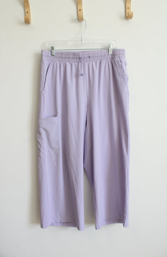 T By Talbots Lightweight Purple Wide Leg Pants | L