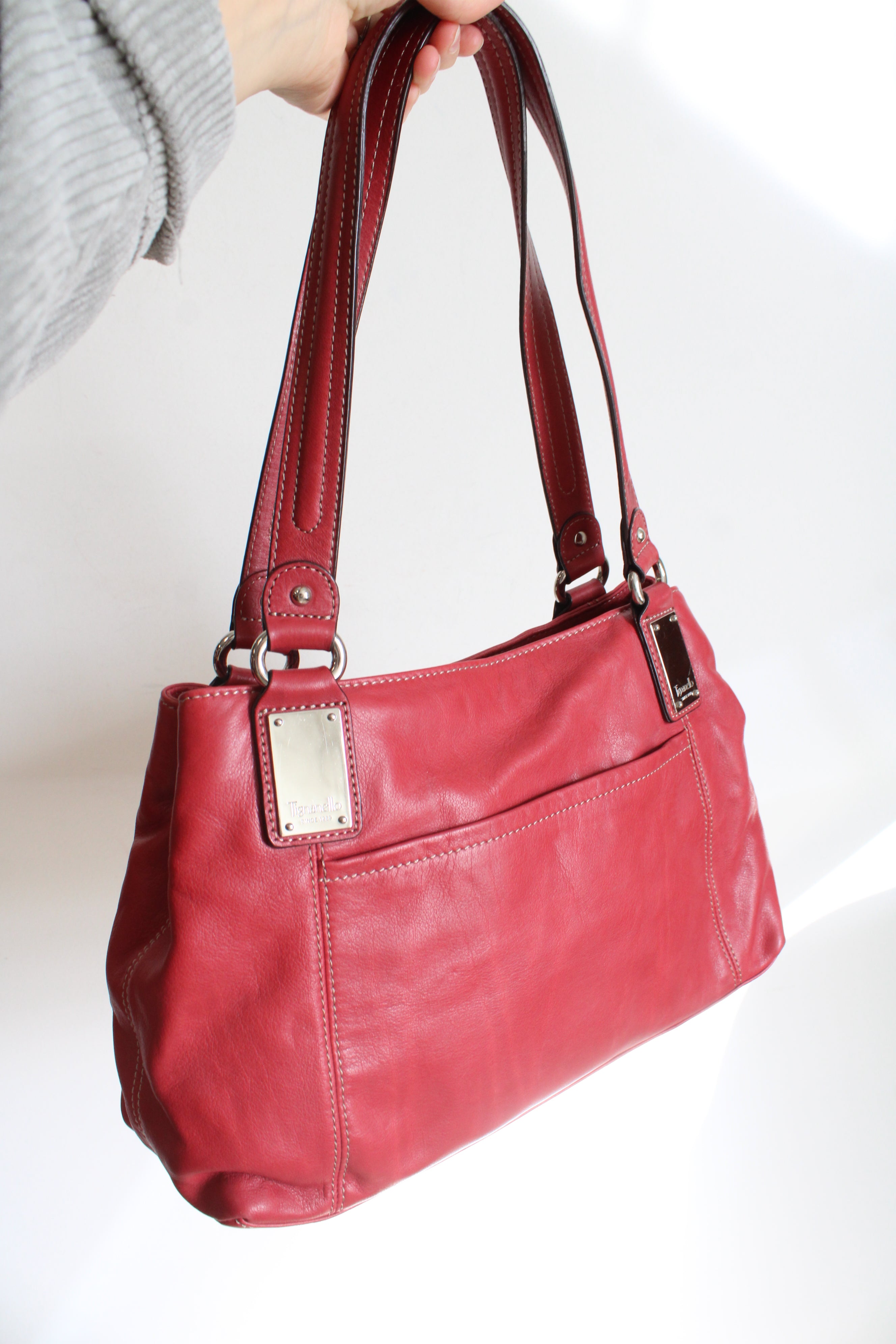 Tignanello Vintage Red Soft Leather Purse