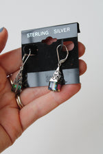 Multi-Color Crystal Sterling Silver Earrings
