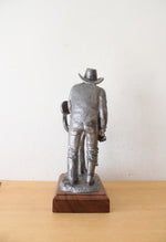 Michael Ricker Cowboy Shaving Pewter Statue