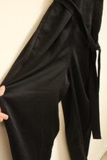 NEW Loft Black Satin Jumpsuit with Front Twist Cutout | 0