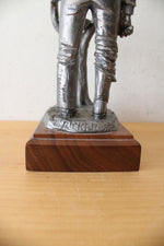 Michael Ricker Cowboy Shaving Pewter Statue