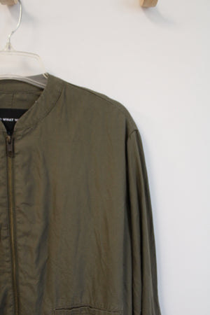 Who What Wear Olive Green Jacket | S