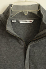 Cutter & Buck Gray Quarter Zip Cotton Sweater | M