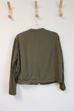 Who What Wear Olive Green Jacket | S