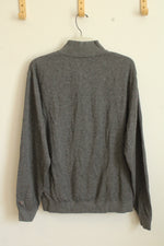 Cutter & Buck Gray Quarter Zip Cotton Sweater | M