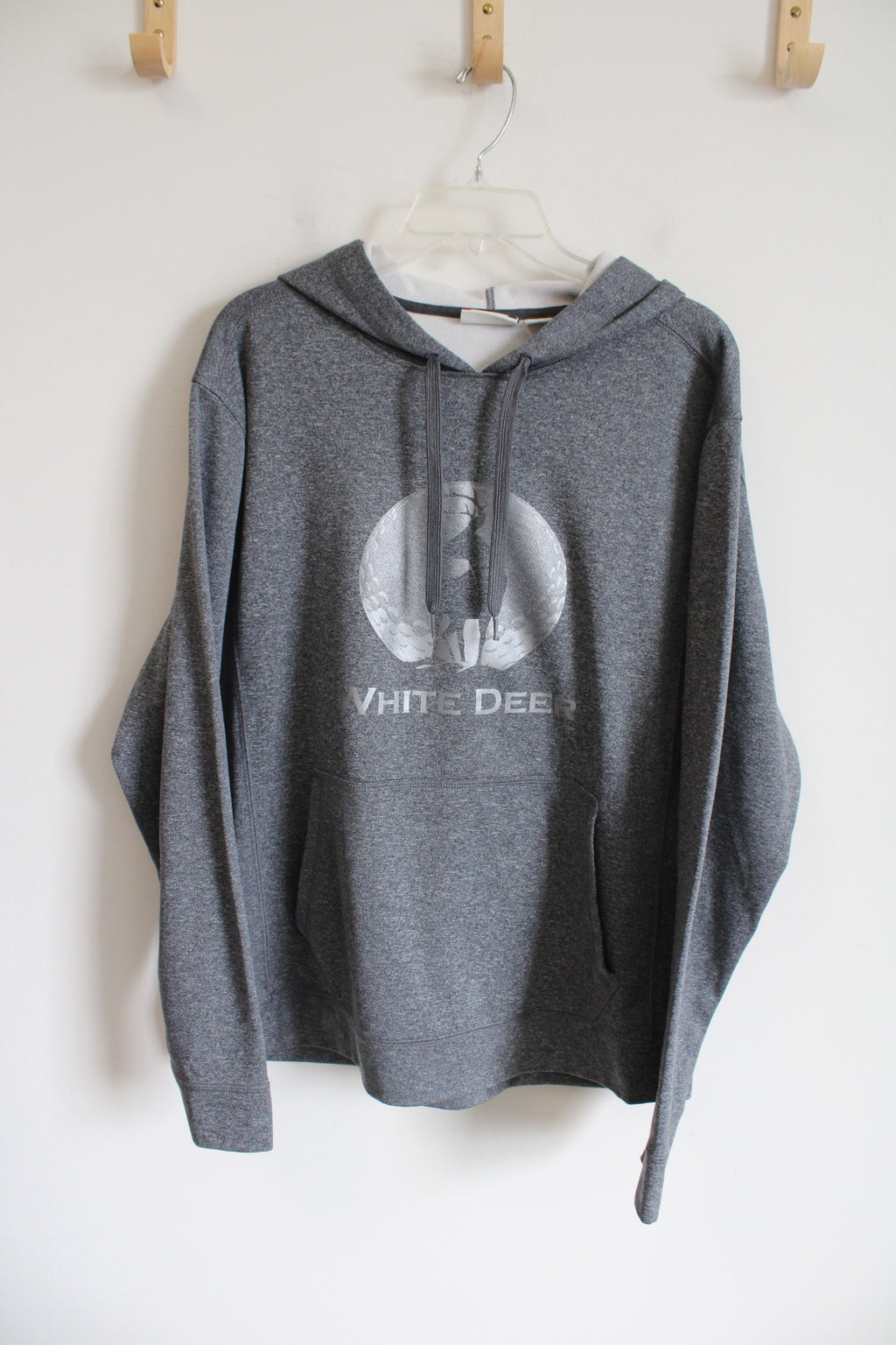Clique White Deer Gray Hoodie | XL