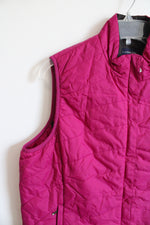 Lands End Fuchsia Full Zip Vest | L