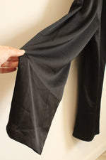 NEW Loft Black Satin Jumpsuit with Front Twist Cutout | 0