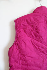Lands End Fuchsia Full Zip Vest | L