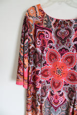 Dressbarn Signature Camryn Pink Orange Paisley Dress | 20W