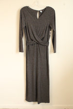 NEW Old Navy Gray Long Sleeve V-neck Wrap Jumpsuit | L