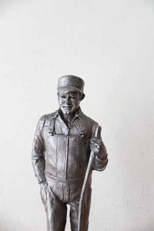 Michael Ricker 1985 Cletus "Man With Shovel" Pewter Statue
