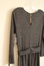 NEW Old Navy Gray Long Sleeve V-neck Wrap Jumpsuit | L