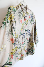 Chico's Tan Colorful Floral Button Down Top | 0 (4)