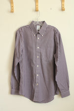 Brooks Brothers Maroon Plaid Button up Shirt | M