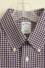 Brooks Brothers Maroon Plaid Button up Shirt | M