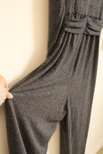 NEW Old Navy Gray Long Sleeve V-neck Wrap Jumpsuit | L