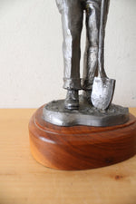 Michael Ricker 1985 Cletus "Man With Shovel" Pewter Statue