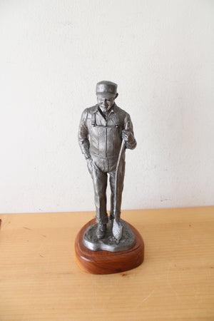 Michael Ricker 1985 Cletus "Man With Shovel" Pewter Statue