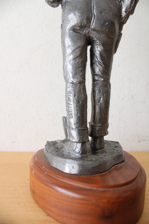 Michael Ricker 1985 Cletus "Man With Shovel" Pewter Statue