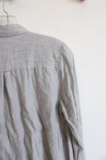 Banana Republic Gray Lightweight Button Down Top | S