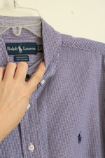 Ralph Lauren Purple Plaid Button Down Shirt | M