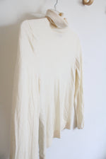 Ann Taylor Cream Merino Wool Turtleneck Top | S