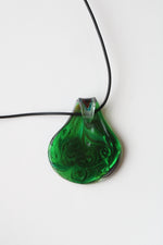 Murano Glass Green Swirl Necklace