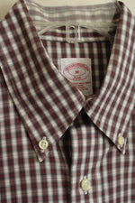 Brooks Brothers Red Green and White Button Down Shirt | M