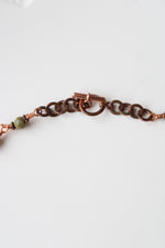 Copper Green Beaded Boho Style Necklace