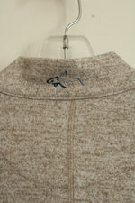 Greg Norman Taupe Quarter Zip Sweater Top | L