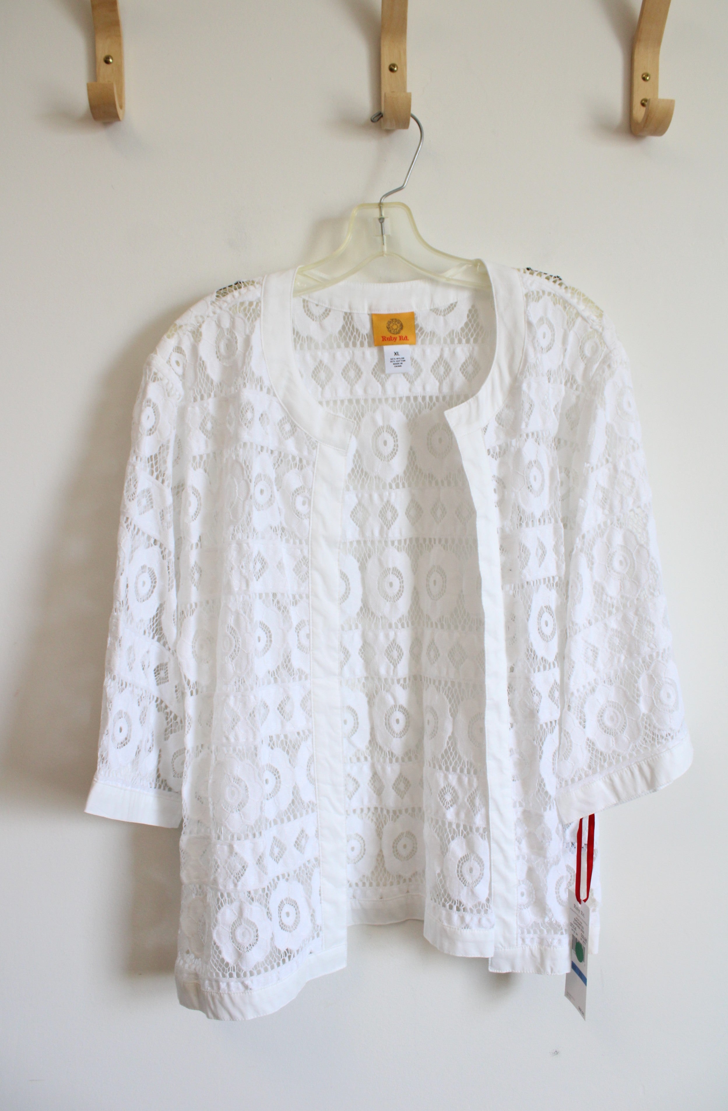 NEW Ruby Rd. White Lace Cardigan | XL