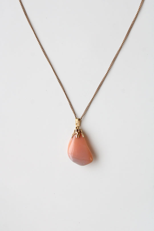 Pink Stone Gold Filled Necklace
