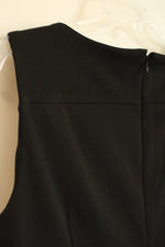 NEW Calvin Klein Black Sheath Dress with Foldover Waist Detail | 12