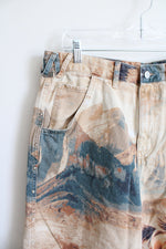 Zara TwoJeys Horse Print Baggy Jean Shorts | 40
