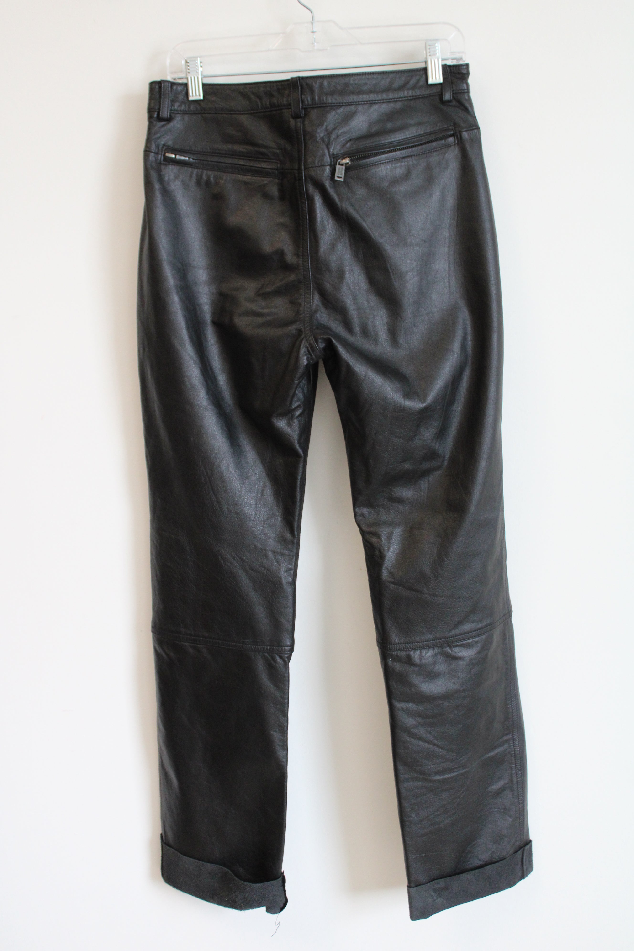 Harley-Davidson Genuine Leather Flame Embroidered Black Pants | 38