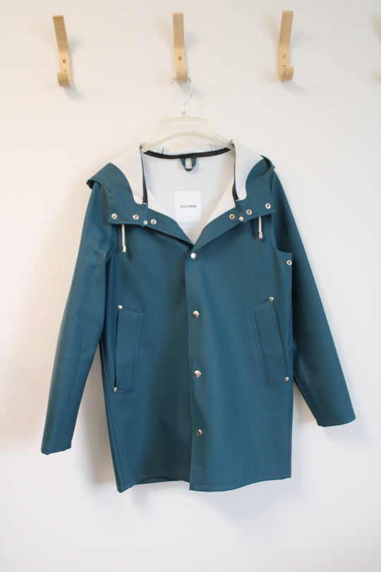Stutterheim Mosebacke Petrol Blue Lightweight Raincoat | XXXS