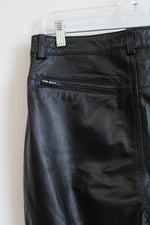 Harley-Davidson Genuine Leather Flame Embroidered Black Pants | 38/10