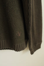 Aigle Brown Cotton Wool Blend Sweater with Details | L