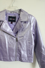 Limited Too Purple Pearlized Faux Leather Jacket | 10/12