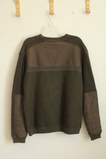 Aigle Brown Cotton Wool Blend Sweater with Details | L