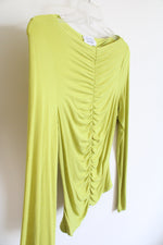 Los Angeles Atelier Chartreuse Ruched Front Long Sleeved Top | M