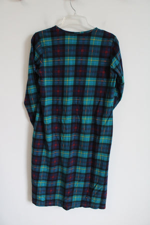 Lands' End Tartan Plaid Long Sleeved Cotton Dress | M Jubilee Thrift Lands' End Tartan Plaid Long Sleeved Cotton Dress | M Jubilee Thrift
