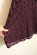 Aeropostale Purple Square Neck Lace Up Front Dress | L