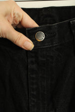 Rustler Black Cotton Denim Pants | 36x29