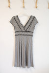 Dressbarn Black & White Circle Patterned Dress | 10