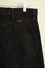 Rustler Black Cotton Denim Pants | 36x29