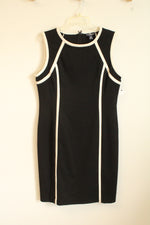 NEW American Living Black and White Colorblock Sheath Dress | 16