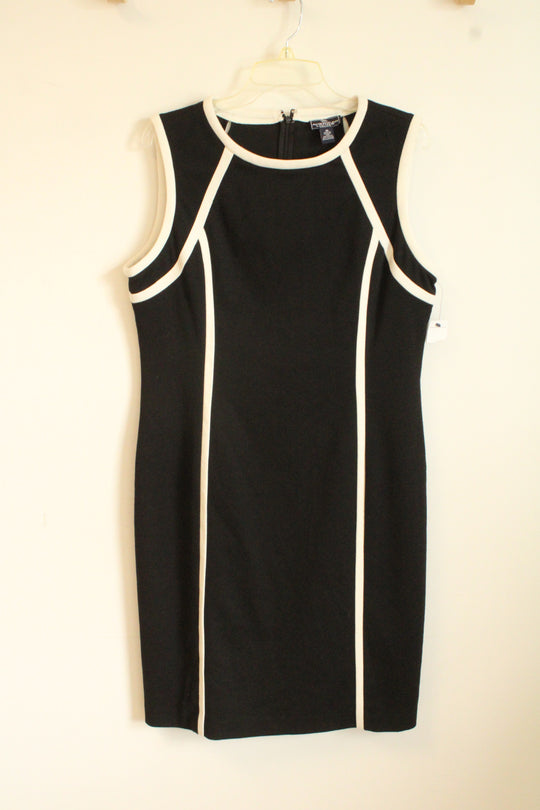 NEW American Living Black and White Colorblock Sheath Dress | 16